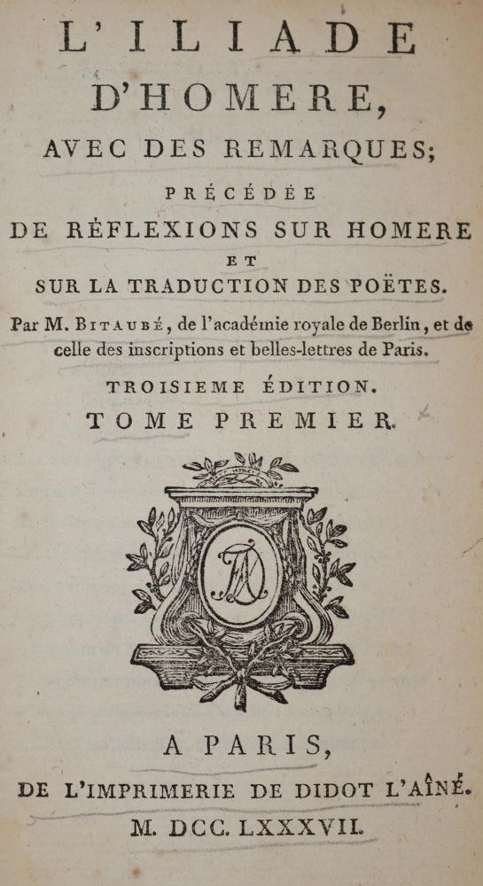 Große Abbildung Nr.1: 142-1460 Homer.: (Literatur und illustrierte Bücher bis 19.Jahrhundert)
