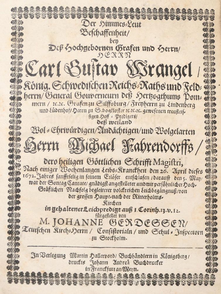 Große Abbildung Nr.1: 142-147 Gerdes,J.: (Alte Drucke, Handschriften und Theologie)
