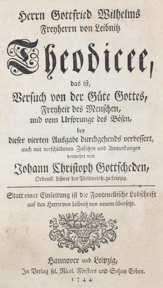 Große Abbildung Nr.3: 142-1473 Leibniz,G.W.v.: (Literatur und illustrierte Bücher bis 19.Jahrhundert)