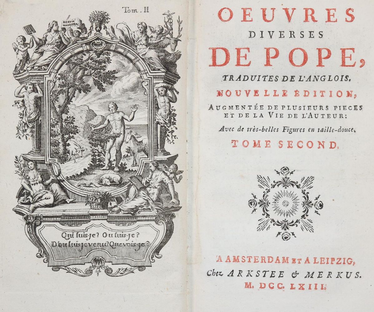 Große Abbildung Nr.1: 142-1502 Pope,(A.).: (Literatur und illustrierte Bücher bis 19.Jahrhundert)