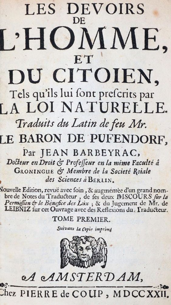Große Abbildung Nr.1: 142-1506 Pufendorf,S.v.: (Literatur und illustrierte Bücher bis 19.Jahrhundert)