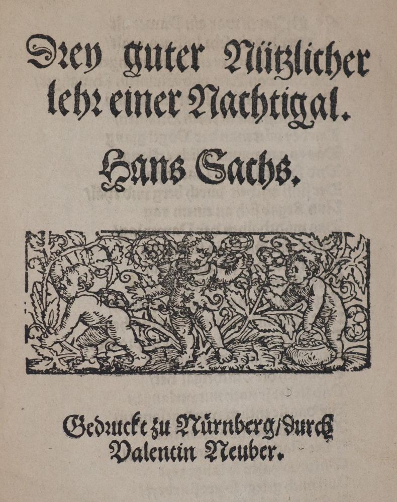 Große Abbildung Nr.2: 142-1513 Sachs,H.: (Literatur und illustrierte Bücher bis 19.Jahrhundert)