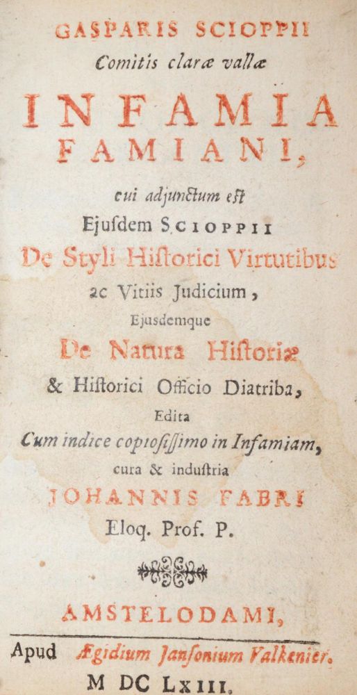 Große Abbildung Nr.1: 142-1529 Schoppe,C.: (Literatur und illustrierte Bücher bis 19.Jahrhundert)