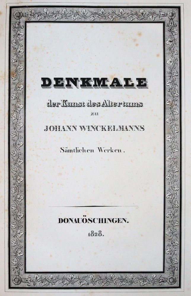 Große Abbildung Nr.1: 142-1559 Winckelmann,J.: (Literatur und illustrierte Bücher bis 19.Jahrhundert)