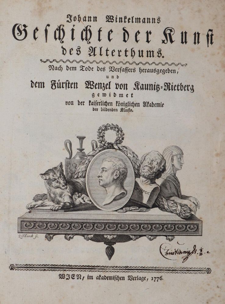 Große Abbildung Nr.1: 142-1560 Winckelmann,J.: (Literatur und illustrierte Bücher bis 19.Jahrhundert)