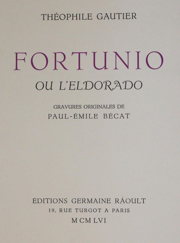 Große Abbildung Nr.1: 142-1570 Gautier,T.: (Becat)