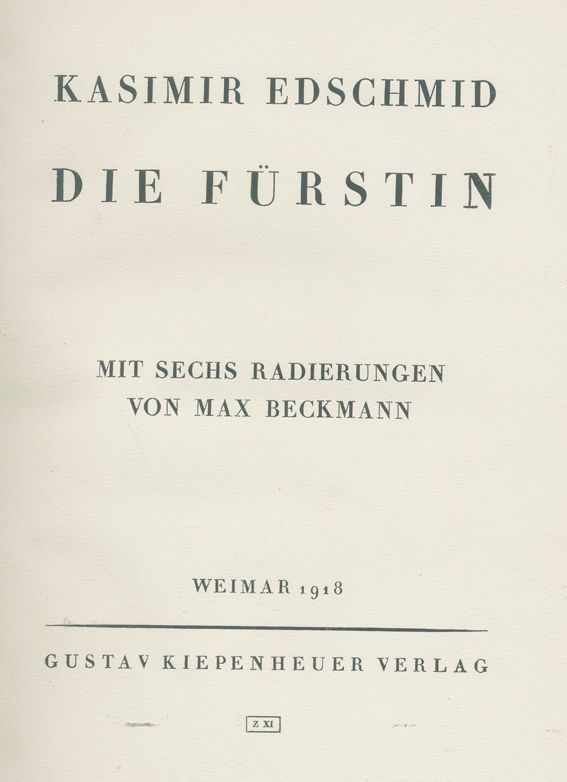Große Abbildung Nr.1: 142-1572 Edschmid,K.: (Beckmann)