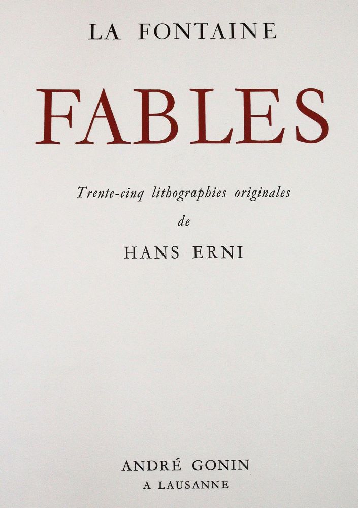 Große Abbildung Nr.1: 142-1620 La Fontaine,J.de.: (Erni)