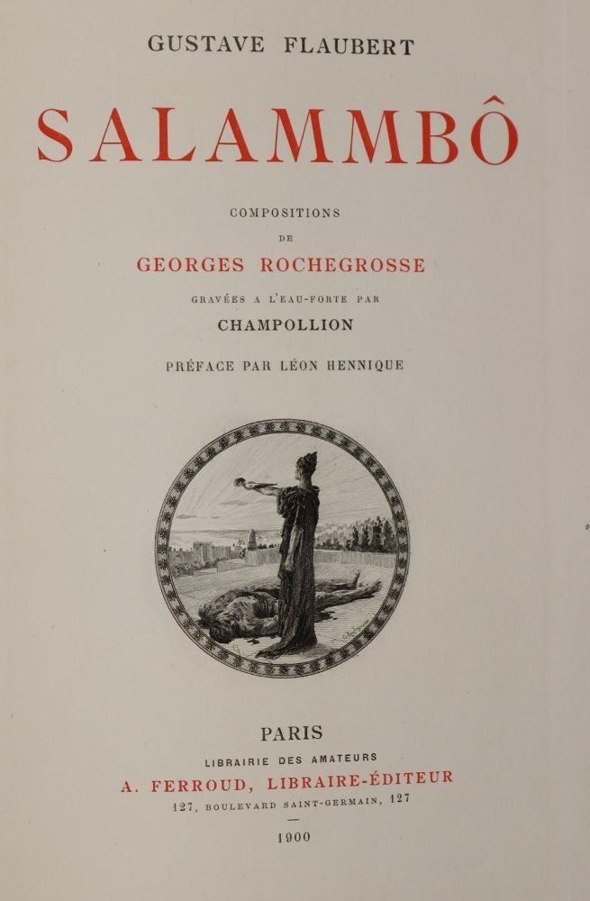 Große Abbildung Nr.1: 142-1625 Flaubert,G.: (Literatur und illustrierte Bücher 20.Jahrhundert - Alte Literatur in modernen Ausgaben)