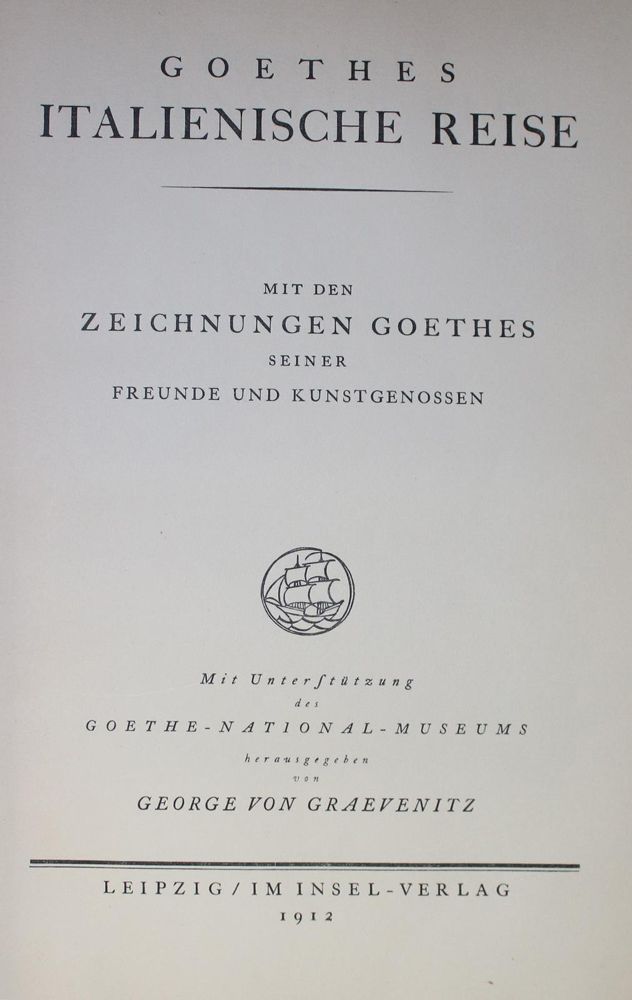 Große Abbildung Nr.1: 142-1652 Goethe,J.W.v.: (Literatur und illustrierte Bücher 20.Jahrhundert - Alte Literatur in modernen Ausgaben)