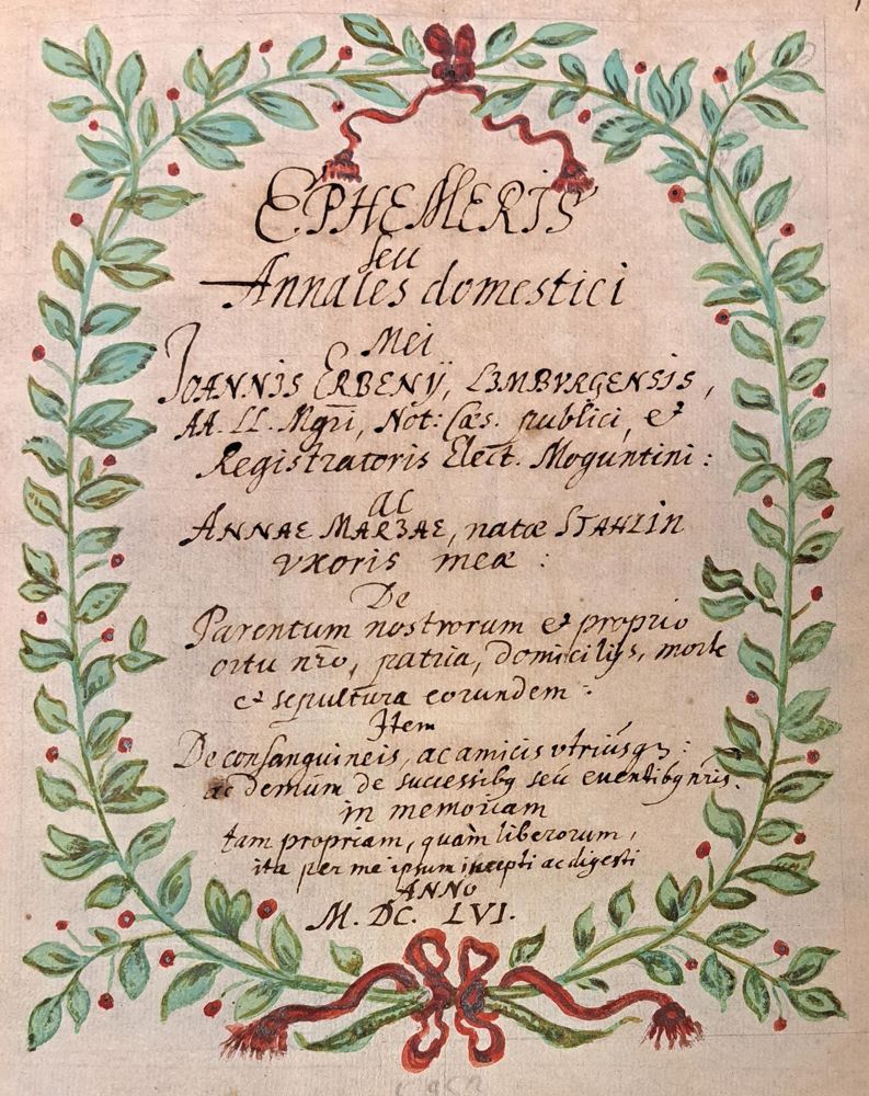 Große Abbildung Nr.2: 142-166 Ephemeris seu Annales: (Handschriften)