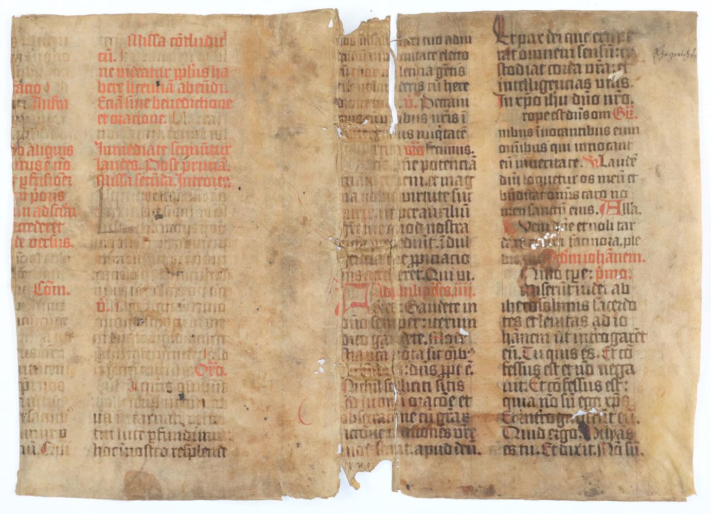 Große Abbildung Nr.1: 142-168 Fragment.: (Handschriften)