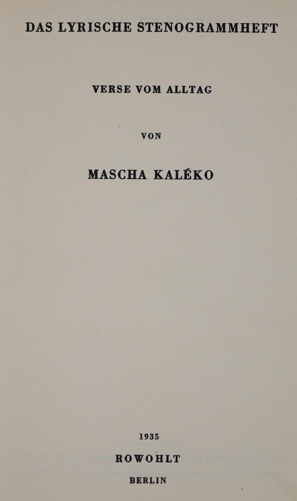 Große Abbildung Nr.2: 142-1692 Kaleko,M.: (Judaica)