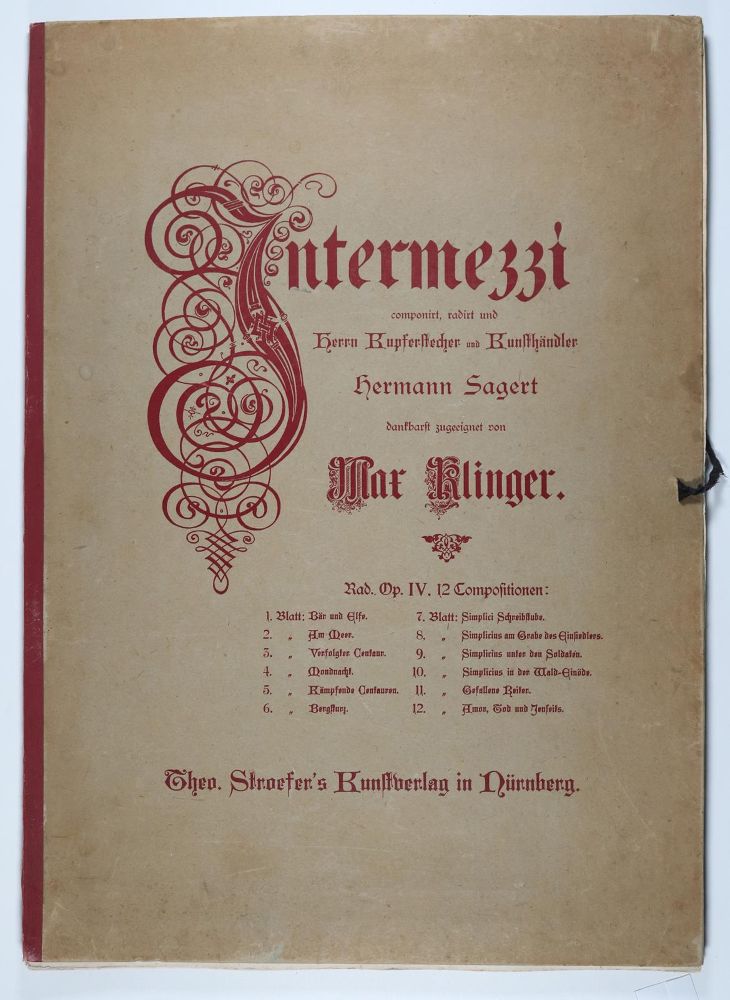 Große Abbildung Nr.21: 142-1708 Klinger,M.: (Literatur und illustrierte Bücher 20.Jahrhundert - Alte Literatur in modernen Ausgaben)