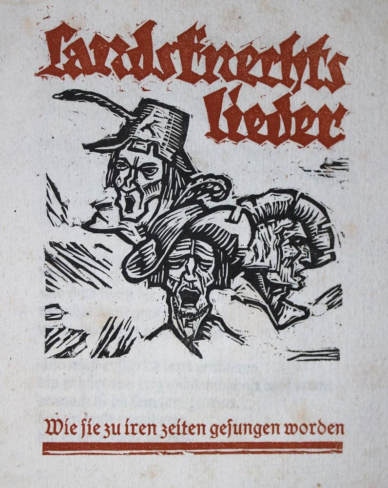 Große Abbildung Nr.1: 142-1716 Landsknechtslieder.: (Literatur und illustrierte Bücher 20.Jahrhundert - Alte Literatur in modernen Ausgaben)