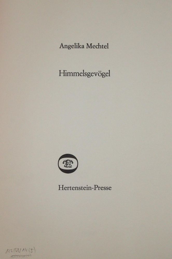 Große Abbildung Nr.1: 142-1736 Mechtel,A.: (Literatur und illustrierte Bücher 20.Jahrhundert - Alte Literatur in modernen Ausgaben)
