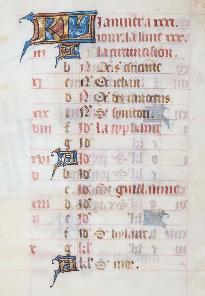 Große Abbildung Nr.1: 142-175 Kalendarium.: (Handschriften)