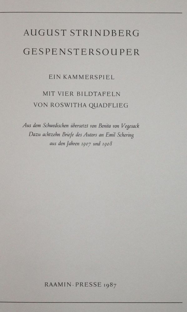 Große Abbildung Nr.1: 142-1776 Strindberg,A.: (Quadflieg)