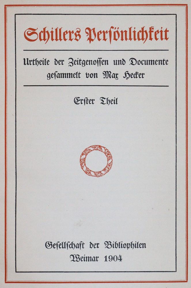 Große Abbildung Nr.1: 142-1804 Hecker,M.: (Schiller)