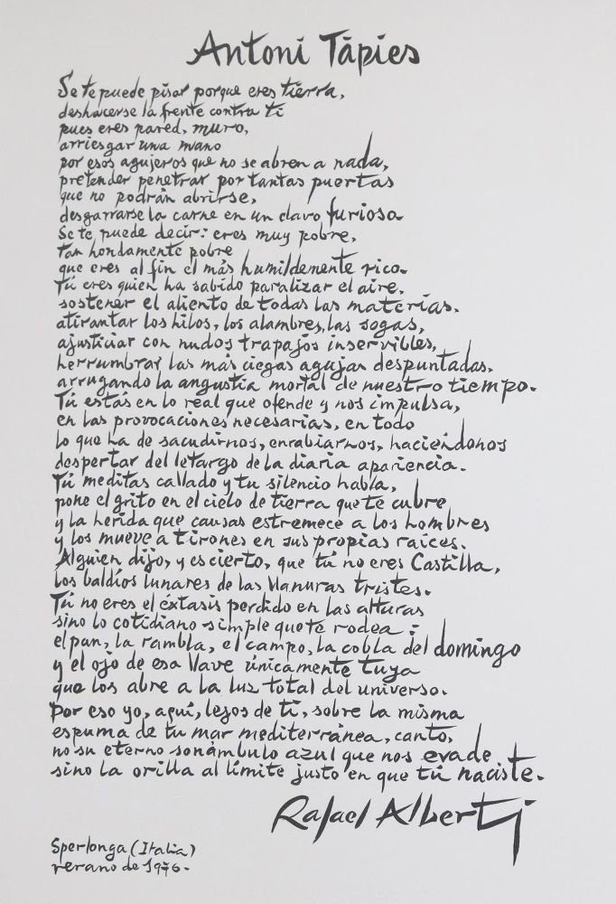 Große Abbildung Nr.5: 142-1826 Alberti,R.: (Tapies)
