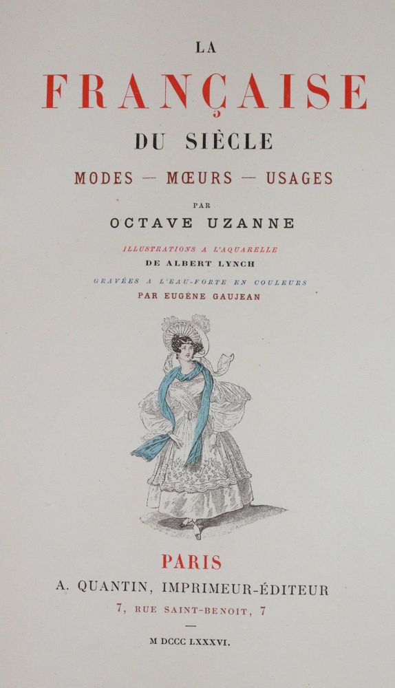 Große Abbildung Nr.3: 142-1843 Uzanne,O.: (Literatur und illustrierte Bücher 20.Jahrhundert - Alte Literatur in modernen Ausgaben)