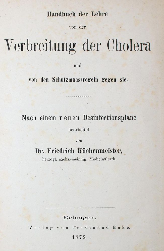 Große Abbildung Nr.1: 142-1896 Sammlung: (Medizin, Cholera)
