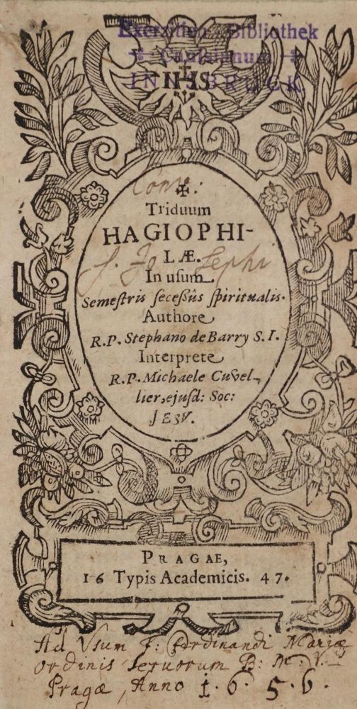 Große Abbildung Nr.1: 142-19 Barry,P.de.: (Alte Drucke, Handschriften und Theologie)