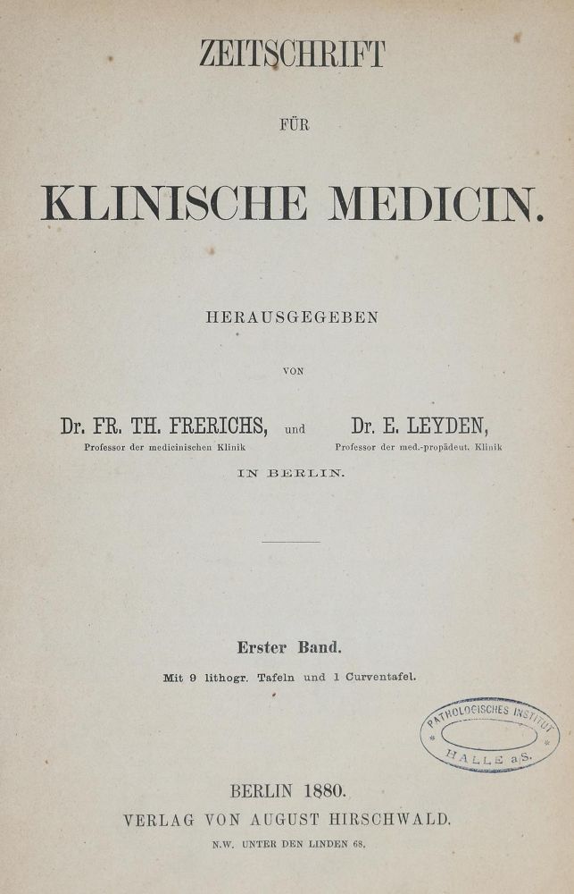 Große Abbildung Nr.3: 142-1901 Ehrlich,P.: (Medizin)