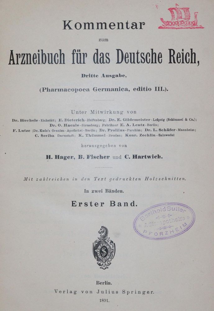 Große Abbildung Nr.13: 142-1911 Noack,A., C.F.Trinks (u. C.Müller).: (Medizin, Homöopathie)