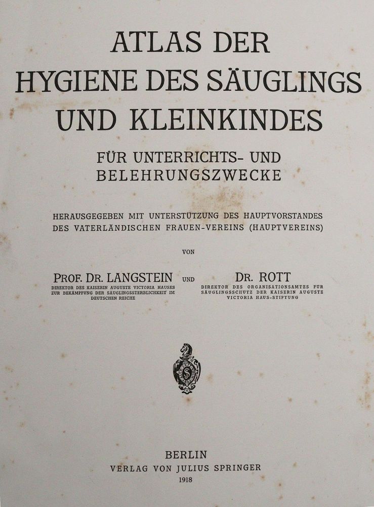 Große Abbildung Nr.1: 142-1916 Langstein,L. u. F.Rott.: (Medizin)