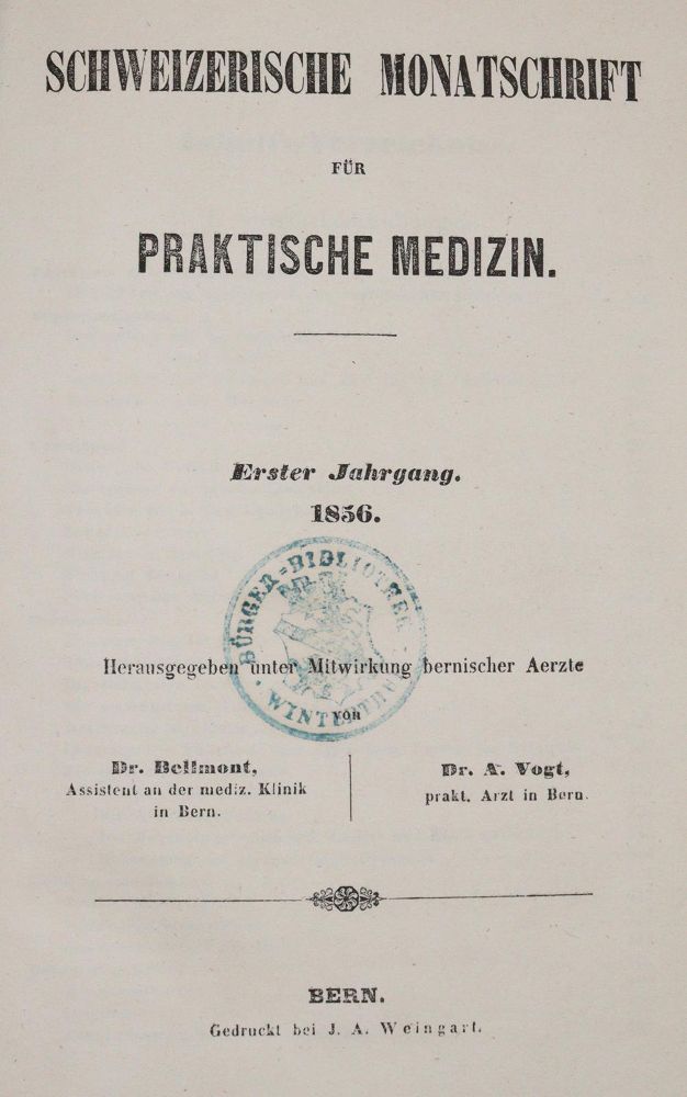 Große Abbildung Nr.1: 142-1947 Schweizerische Monatsschrift: (Medizin)