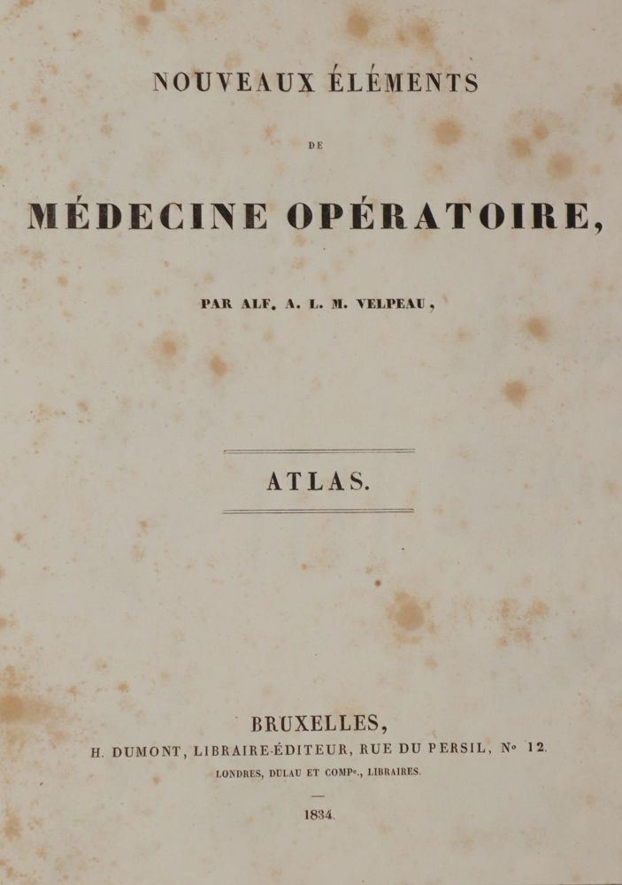 Große Abbildung Nr.1: 142-1954 Velpeau,A.A.L.M.: (Medizin)