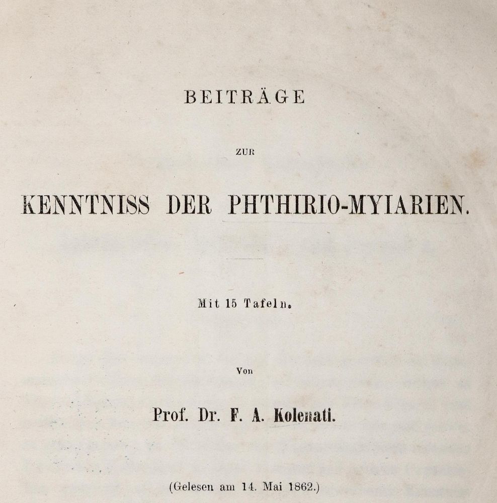 Große Abbildung Nr.1: 142-1977 Kolenati,F.A.: (Zoologie, Insekten)
