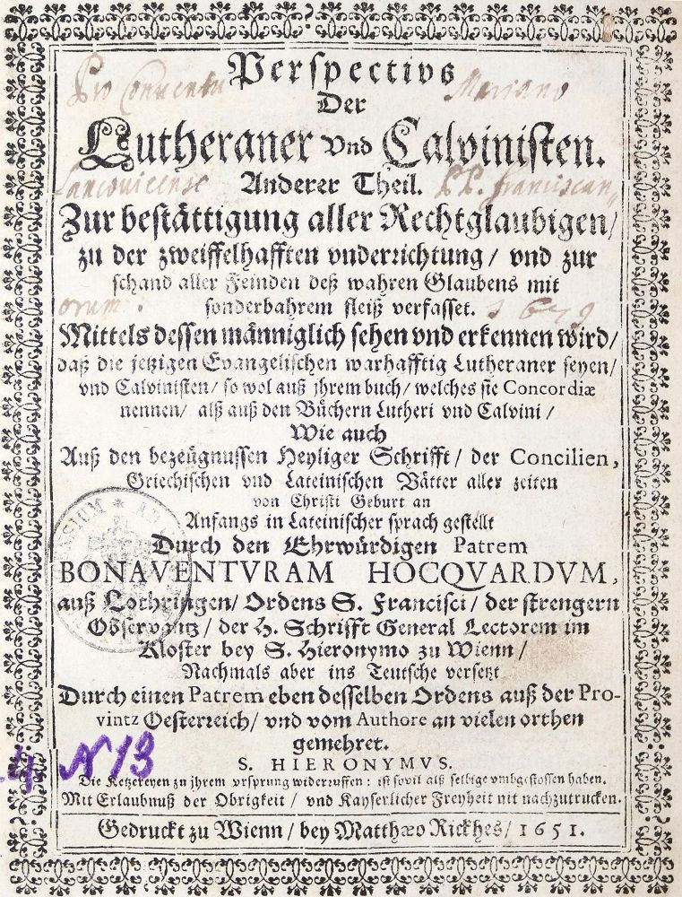 Große Abbildung Nr.1: 142-198 Hocquard,B.: (Alte Drucke, Handschriften und Theologie)