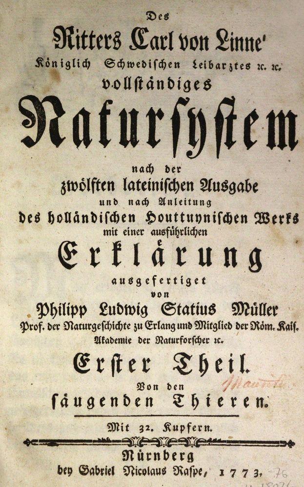 Große Abbildung Nr.1: 142-1982 Linné,C.v.: (Zoologie)