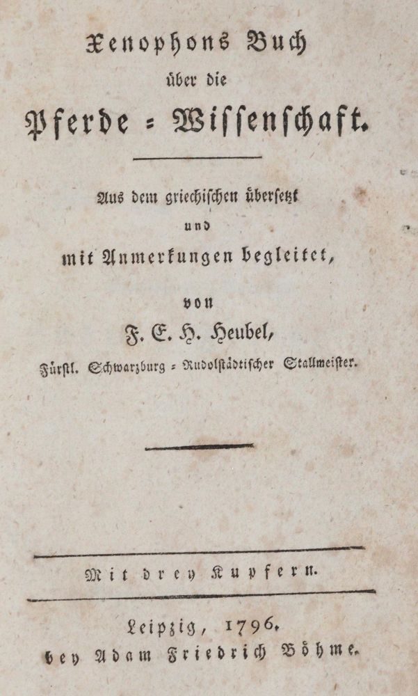 Große Abbildung Nr.1: 142-1985 Heubel,F.E.H.: (Zoologie, Pferde)
