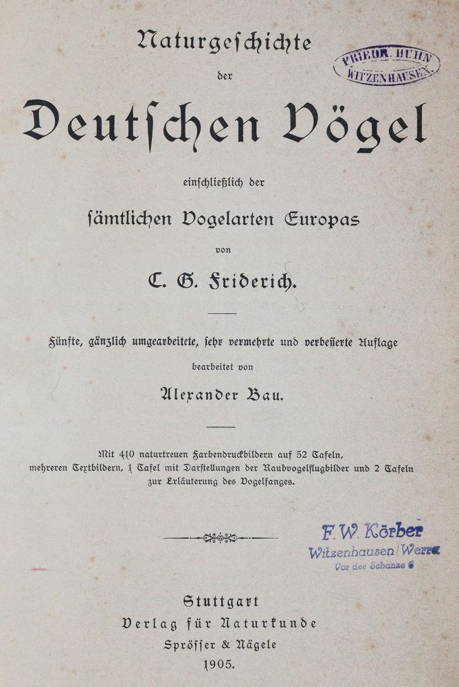 Große Abbildung Nr.1: 142-1992 Bechstein,J.M.: (Zoologie, Vögel)