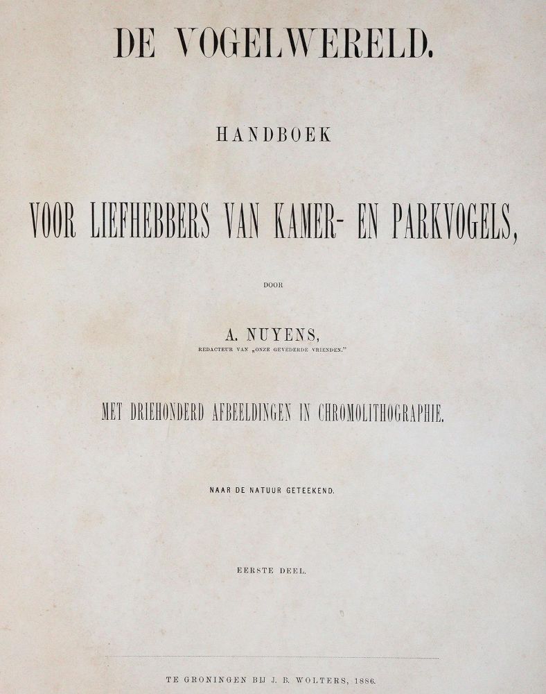 Große Abbildung Nr.1: 142-2008 Nuyens,A.: (Zoologie, Vögel)