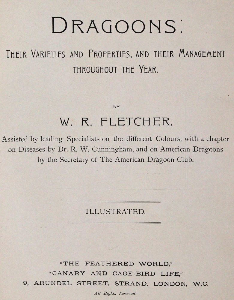 Große Abbildung Nr.1: 142-2025 Fletcher,W.R.: (Zoologie, Vögel, Tauben)