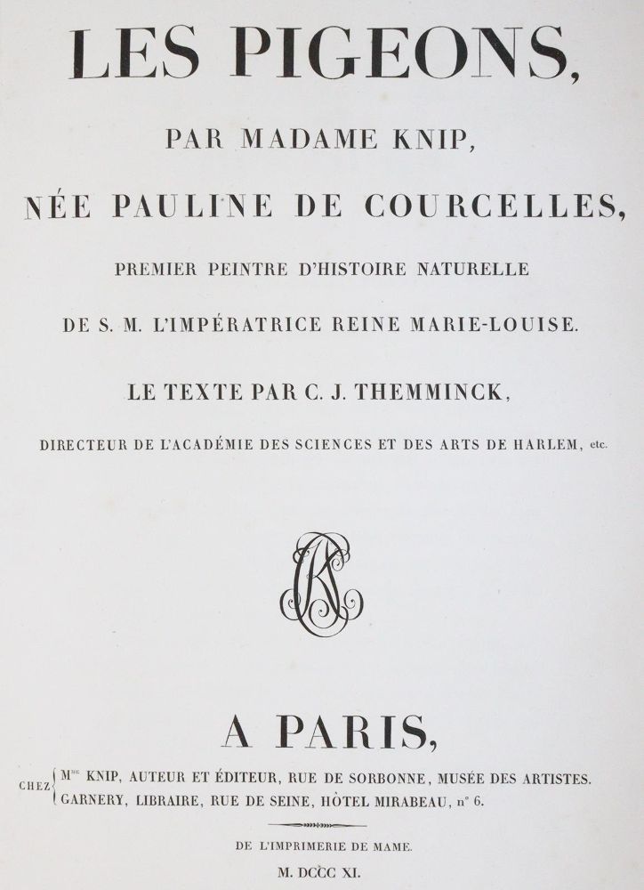 Große Abbildung Nr.9: 142-2031 Knip,A.P.J., C.J.Temminck u. F.Prevost.: (Zoologie, Vögel, Tauben)