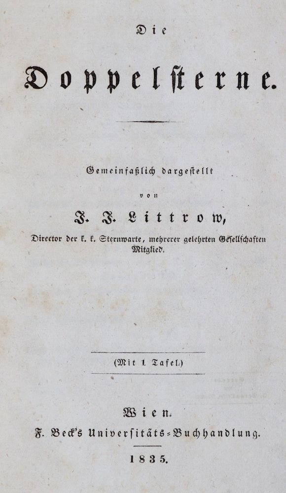 Große Abbildung Nr.3: 142-2074 Littrow,J.J.: (Verschiedene Gebiete - Varia, Astronomie)