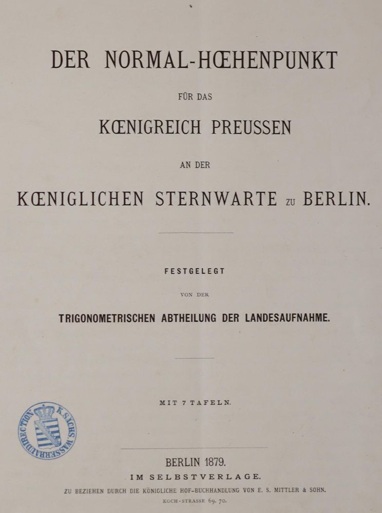 Große Abbildung Nr.1: 142-2075 Normal-Hoehenpunkt, Der,: (Verschiedene Gebiete - Varia, Astronomie)
