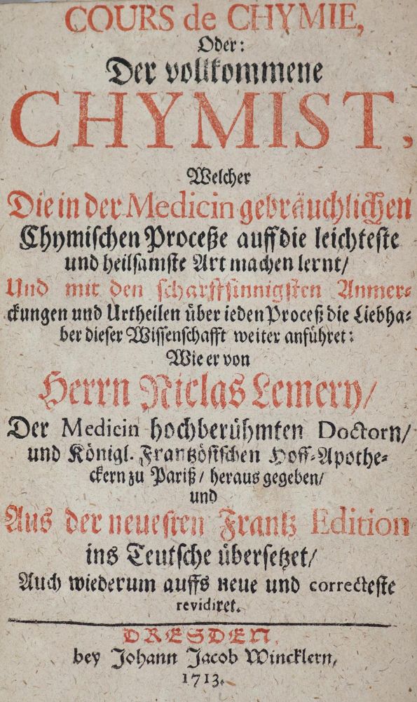 Große Abbildung Nr.1: 142-2090 Lemery,N.: (Verschiedene Gebiete - Varia, Chemie)