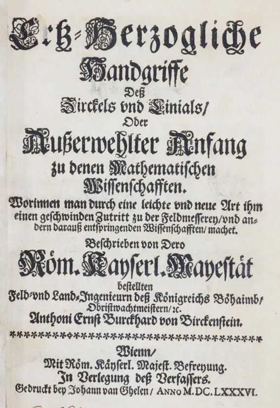 Große Abbildung Nr.1: 142-2126 Birckenstein,A.E.B.v.: (Verschiedene Gebiete - Varia, Mathematik)