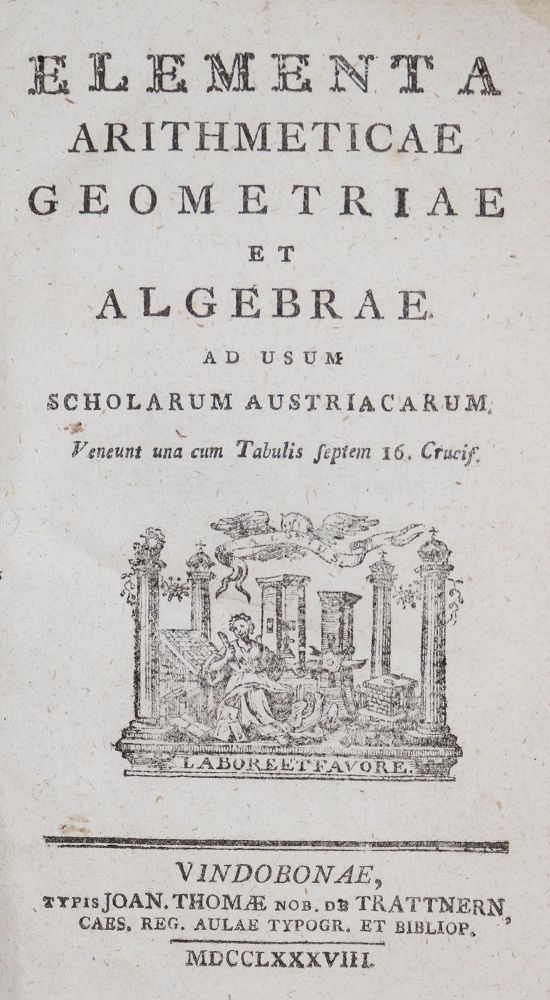 Große Abbildung Nr.1: 142-2129 Elementa arithmeticae,: (Verschiedene Gebiete - Varia, Mathematik)