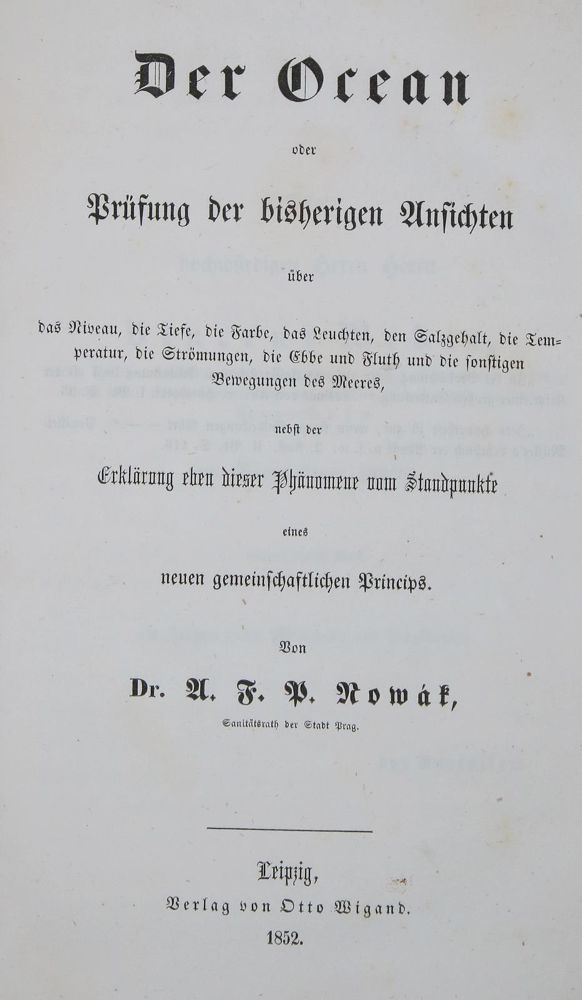 Große Abbildung Nr.2: 142-2146 Nowak,A.F.P.: (Verschiedene Gebiete - Varia, Meereskunde)
