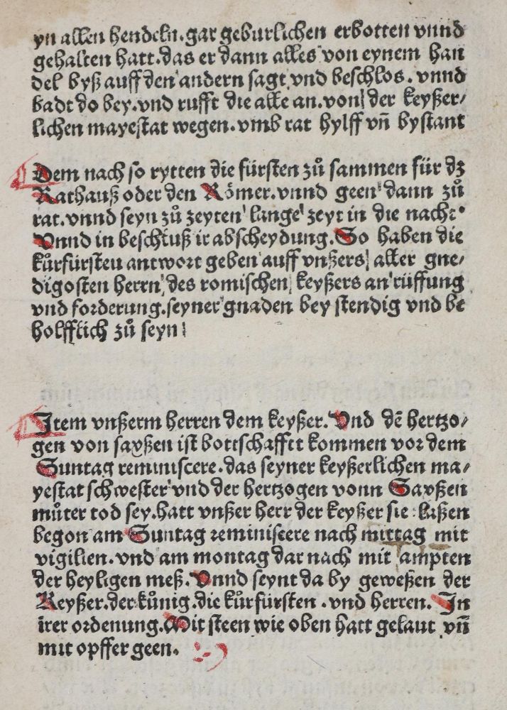Große Abbildung Nr.2: 142-215 (Maximilian I.: (Inkunabeln, Königswahl)