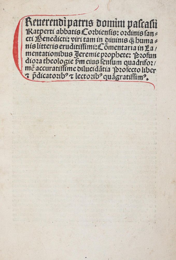 Große Abbildung Nr.21: 142-217 Paschasius, Radbertus, S.: (Inkunabeln)