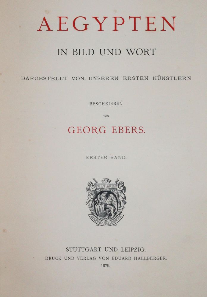 Große Abbildung Nr.1: 142-2212 Ebers,G.: (Afrika, Ägypten)