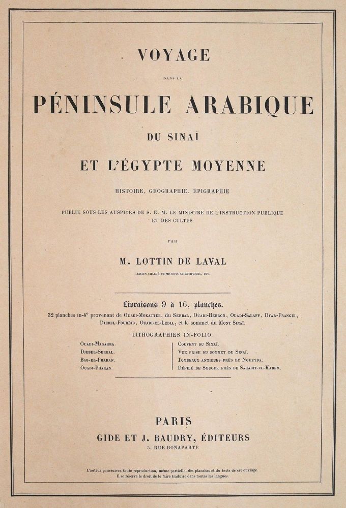 Große Abbildung Nr.1: 142-2229 Lottin de Laval,(V.).: (Asien, Arabien)